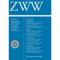 Abbildung von: ZWW - Zeitschrift für Wahlorganisation und Wahlrecht - Carl Heymanns Verlag