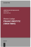 Cover: Franz Mestitz (1904-1994) - De Gruyter