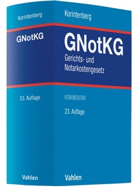 Cover of  Gerichts- und Notarkostengesetz: GNotKG - Vahlen