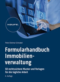 Abbildung von: Formularhandbuch Immobilienverwaltung - Haufe-Lexware