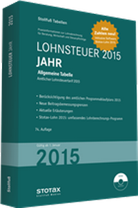 Abbildung von: Tabelle, Lohnsteuer 2015 Jahr - Stollfuß