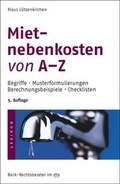 Cover: Mietnebenkosten von A - Z - dtv