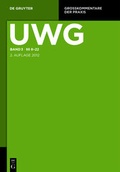 Cover: UWG - Gro&szlig;kommentar zum Gesetz gegen den unlauteren Wettbewerb mit Nebengesetzen - De Gruyter