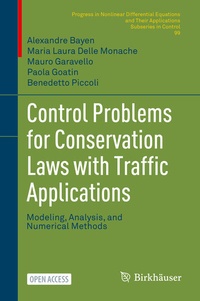 Enlarge image Cover: Control Problems for Conservation Laws with Traffic Applications - Birkhäuser
