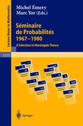 Cover: S&eacute;minaire de Probabilit&eacute;s 1967-1980 - Springer