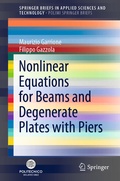 Cover: Nonlinear Equations for Beams and Degenerate Plates with Piers - Springer