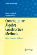 Cover: Commutative Algebra: Constructive Methods - Springer