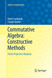 Enlarge image Cover: Commutative Algebra: Constructive Methods - Springer