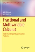Cover: Fractional and Multivariable Calculus - Springer