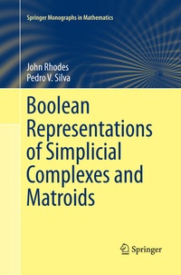 Enlarge image Cover: Boolean Representations of Simplicial Complexes and Matroids - Springer