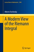 Cover: A Modern View of the Riemann Integral - Springer