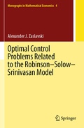 Cover: Optimal Control Problems Related to the Robinson-Solow-Srinivasan Model - Springer