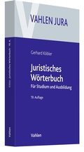 Cover: Juristisches W&ouml;rterbuch - Vahlen