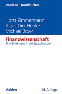 Abbildung von: Finanzwissenschaft - Vahlen