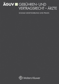 Abbildung von: ÄGUV Gebühren- und Vertragsrecht Ärzte - Wolters Kluwer Deutschland