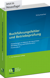 Bild vergrößern Bild: Buchführungsfehler und Betriebsprüfung - Erich Schmidt Verlag