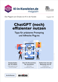 Abbildung von: KI-in-Kanzleien.de magazin: Ausgabe 1/24 - FFI-Verlag