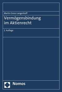 Abbildung von: Vermögensbindung im Aktienrecht - Nomos