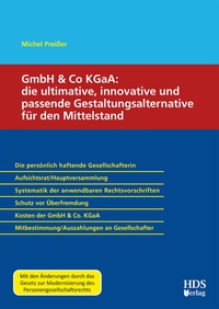 Abbildung von: GmbH & Co KGaA: die ultimative, innovative und passende Gestaltungsalternative für den Mittelstand - HDS