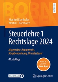 Abbildung von: Steuerlehre 1 Rechtslage 2024 - Springer Gabler
