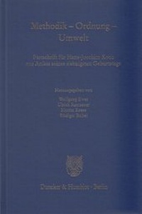 Abbildung von: Methodik - Ordnung - Umwelt - Duncker & Humblot