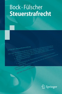 Abbildung von: Steuerstrafrecht - Springer