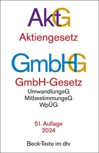 Bild vergrößern Bild: Aktiengesetz, GmbH-Gesetz - dtv