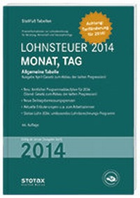 Abbildung von: Tabelle, Lohnsteuer 2014 Monat, Tag - Stollfuß