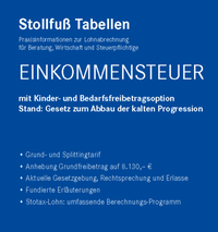 Abbildung von: Tabelle, Einkommensteuer 2024 - Sonderausgabe April - Stollfuß