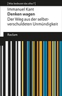 Bild: Denken wagen. - Reclam
