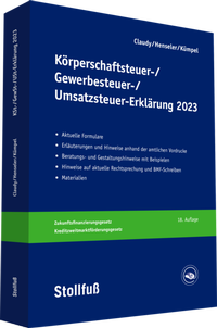 Abbildung von: Körperschaftsteuer-, Gewerbesteuer-, Umsatzsteuer-Erklärung 2023 - Stollfuß