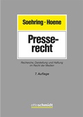 Cover: Presserecht - Otto Schmidt Verlag