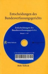 Abbildung von: Entscheidungen des Bundesverfassungsgerichts (BVerfGE) - Mohr Siebeck