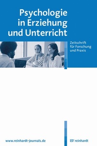 Abbildung von: Psychologie in Erziehung und Unterricht - Ernst Reinhardt