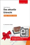 Cover: Das aktuelle Erbrecht - Walhalla