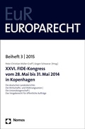 Cover: XXVI. FIDE-Kongress vom 28. Mai bis 31. Mai 2014 in Kopenhagen - Nomos