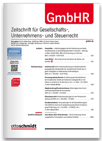 Bild: GmbHR - Otto Schmidt Verlag