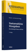 Abbildung von: Staatsanwaltlicher Sitzungsdienst - Vahlen