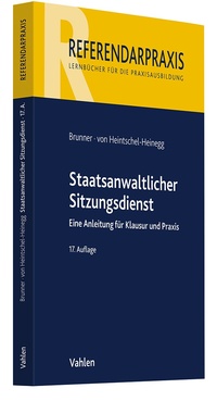 Abbildung von: Staatsanwaltlicher Sitzungsdienst - Vahlen