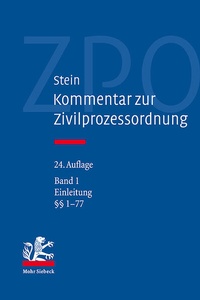 Abbildung von: Kommentar zur Zivilprozessordnung - Band 1 - Mohr Siebeck