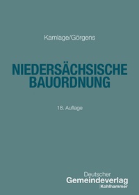 Abbildung von: Niedersächsische Bauordnung - Deutscher Gemeindeverlag
