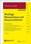 Cover: Wichtige Steuererlasse und Steuerrichtlinien - NWB