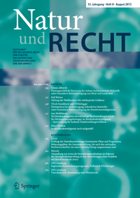 Abbildung von: Natur und Recht - Springer