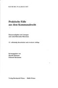 Cover: Praktische F&auml;lle aus dem Kommunalrecht - Bernhardt, Horst