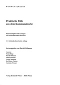 Cover: Praktische F&auml;lle aus dem Kommunalrecht - Bernhardt, Horst