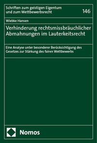 Abbildung von: Verhinderung rechtsmissbräuchlicher Abmahnungen im Lauterkeitsrecht - Nomos