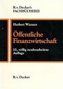 Bild: Öffentliche Finanzwirtschaft - R. v. Decker