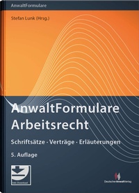 Abbildung von: AnwaltFormulare Arbeitsrecht - Deutscher Anwaltverlag