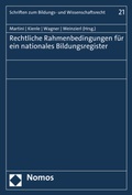 Cover: Rechtliche Rahmenbedingungen f&uuml;r ein nationales Bildungsregister - Nomos