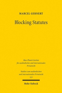Abbildung von: Blocking Statutes - Mohr Siebeck